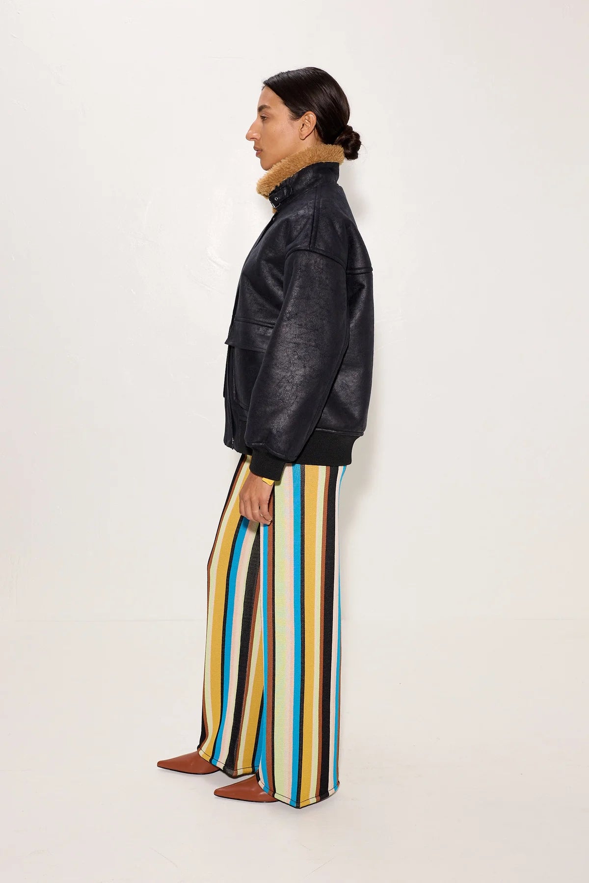 Halle Faux Shearling Bomber Jacket