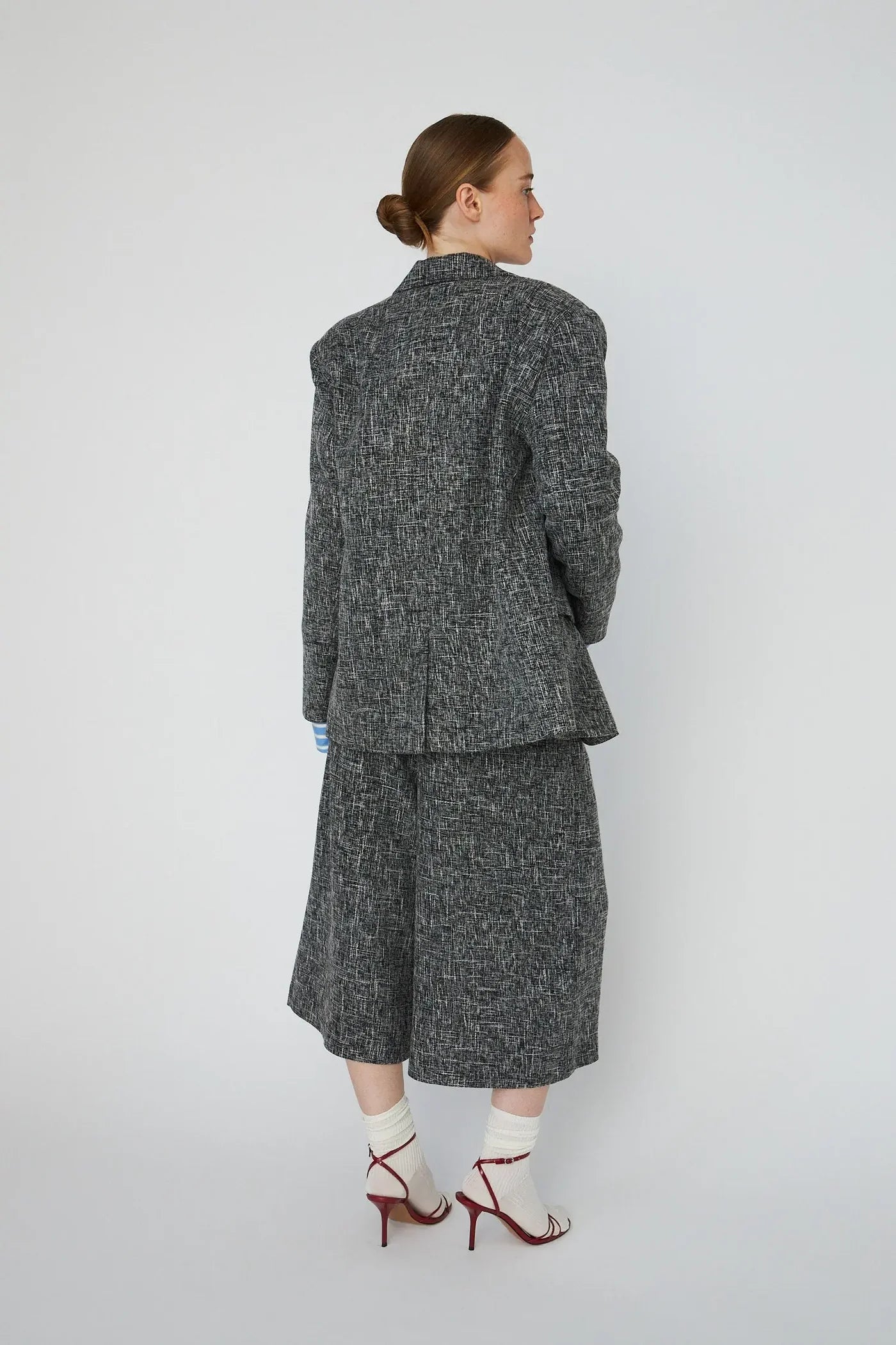 Salt and Pepper Oversized Blazer