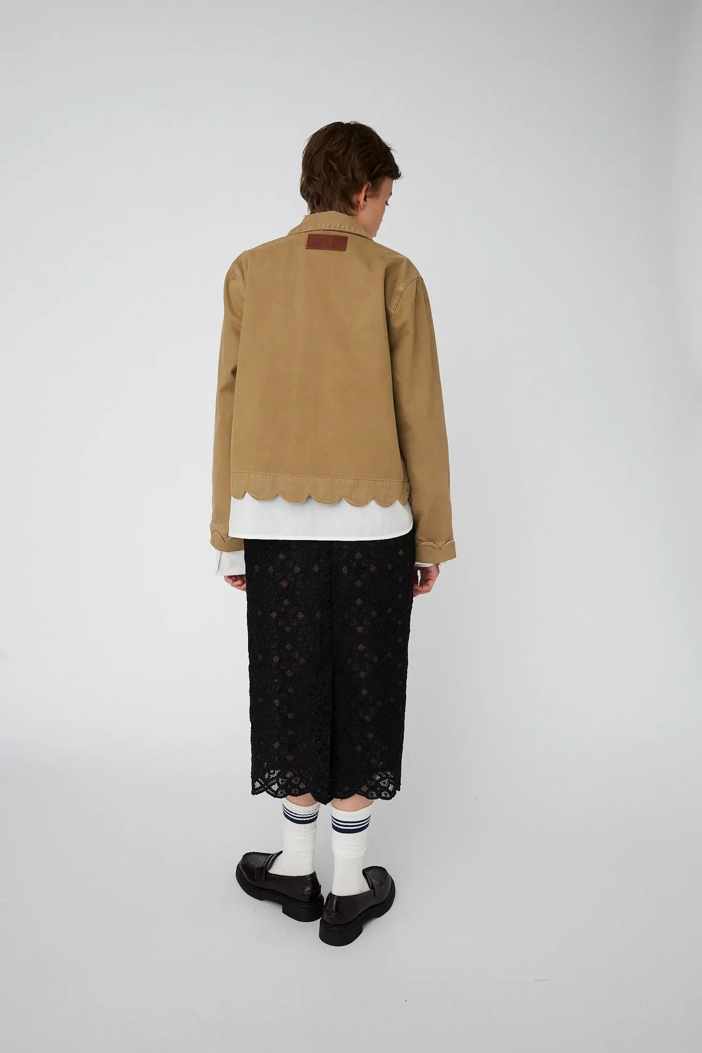 Shirt w Scallop Edge