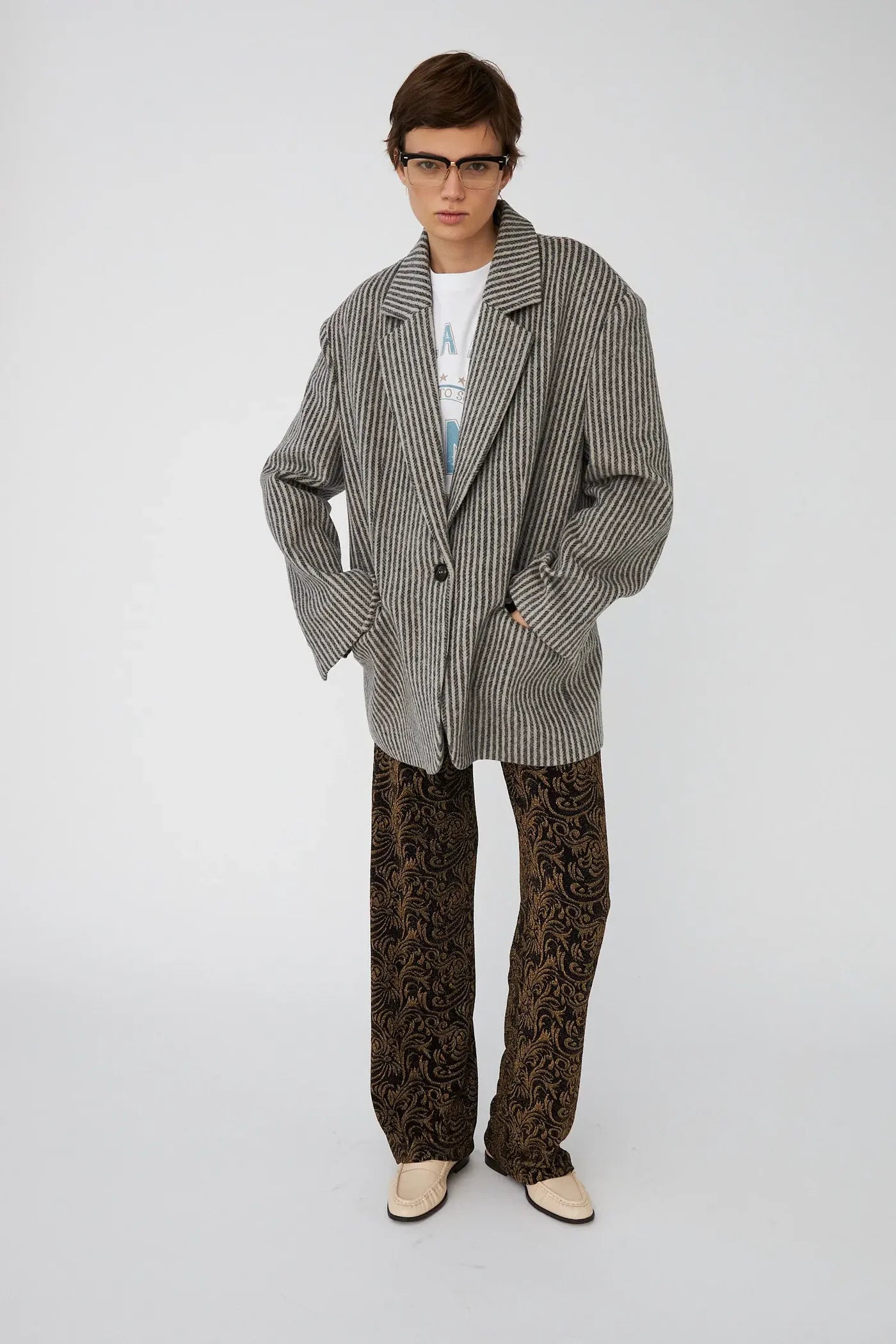 Striped Oversized Blazer