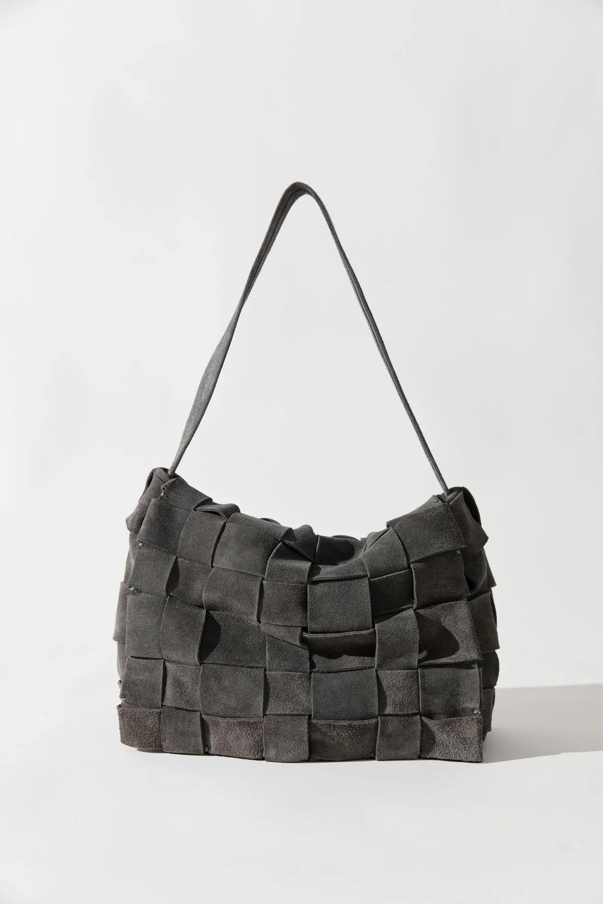 Suede Woven Envelope Mini Tote