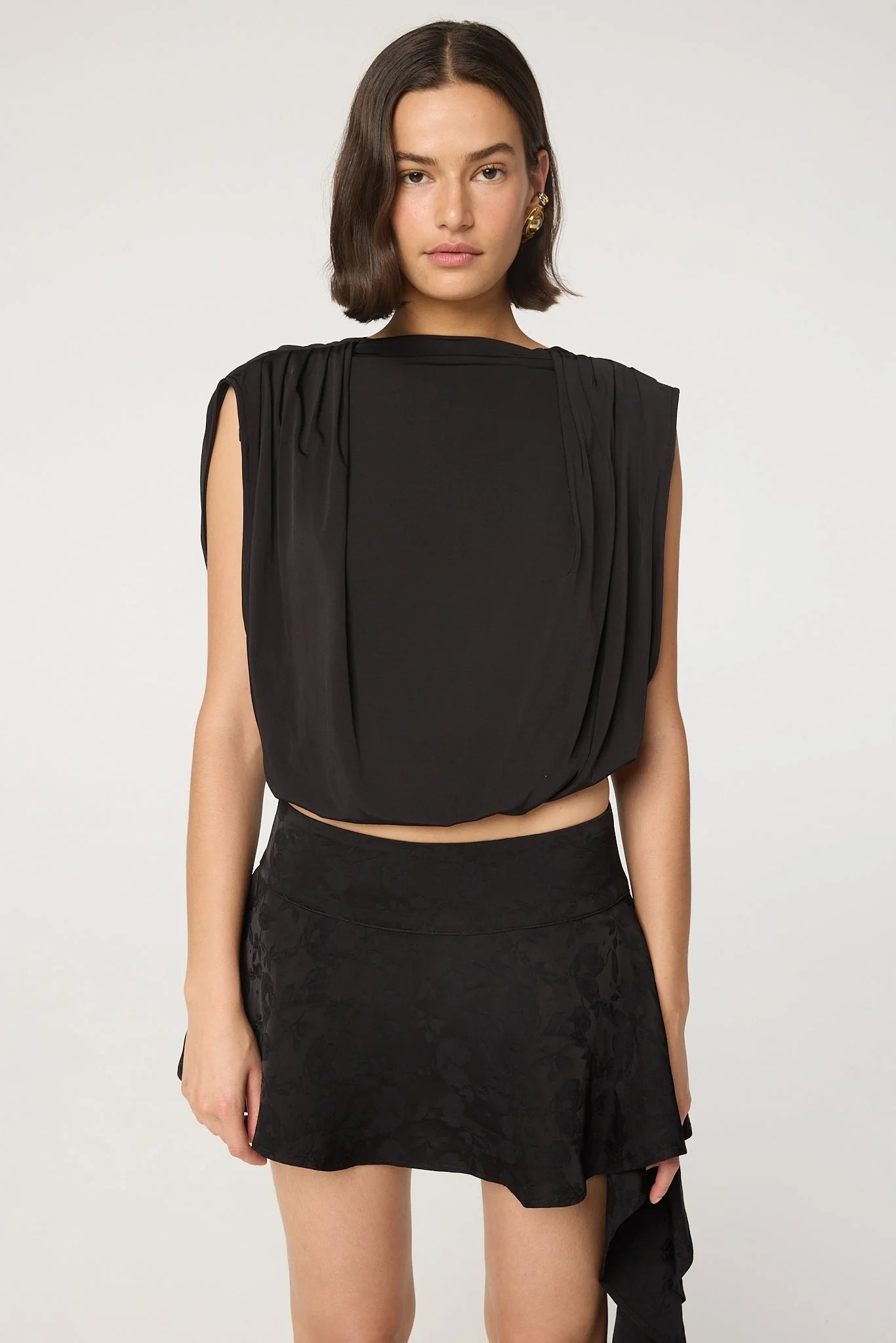 Bobi Draped Shell Top