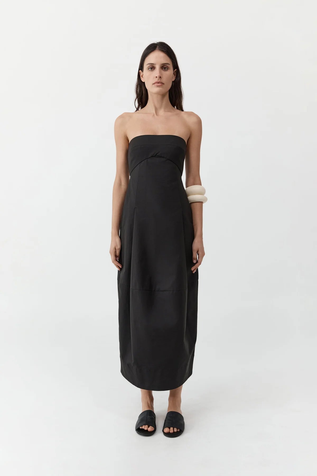 Canvas Pleat Cocoon Dress