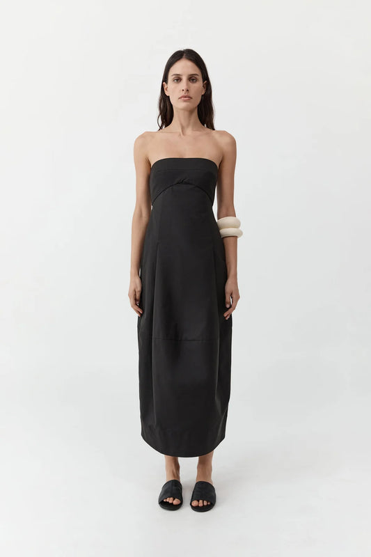 Canvas Pleat Cocoon Dress