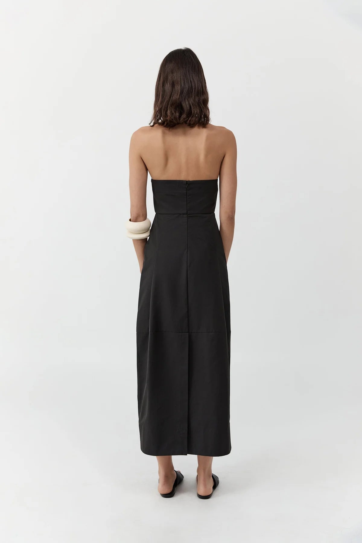Canvas Pleat Cocoon Dress