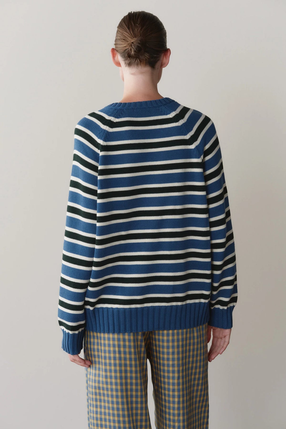 Cotton Knit Stripe V