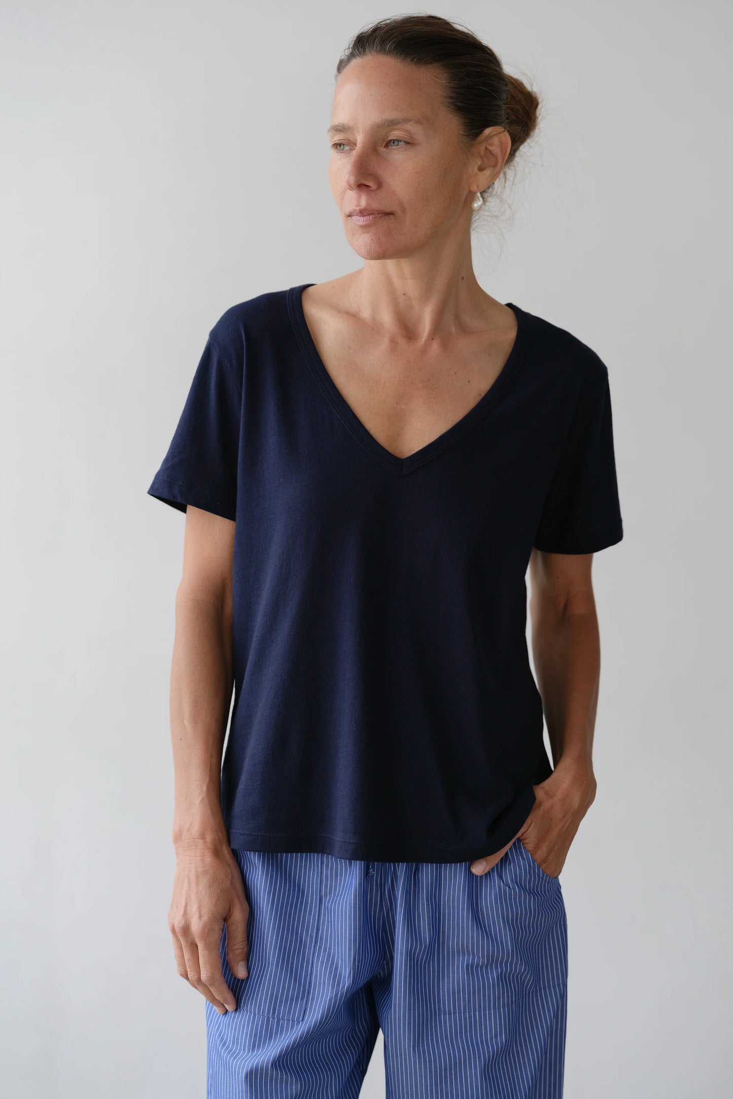 Jersey Relaxed V Neck