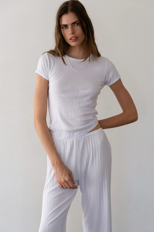 Pointelle Baby Tee