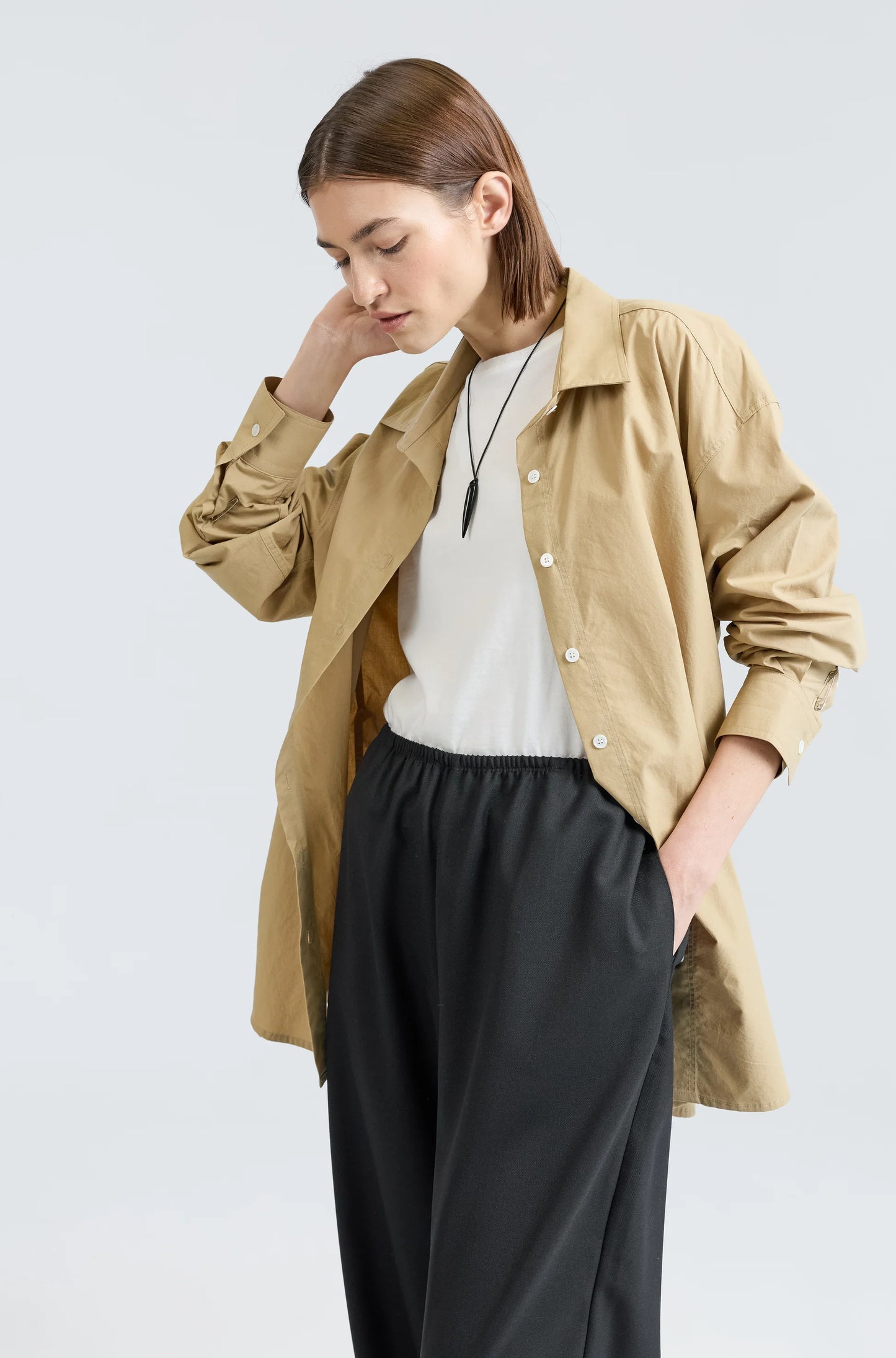 Shirt w Tie Belt