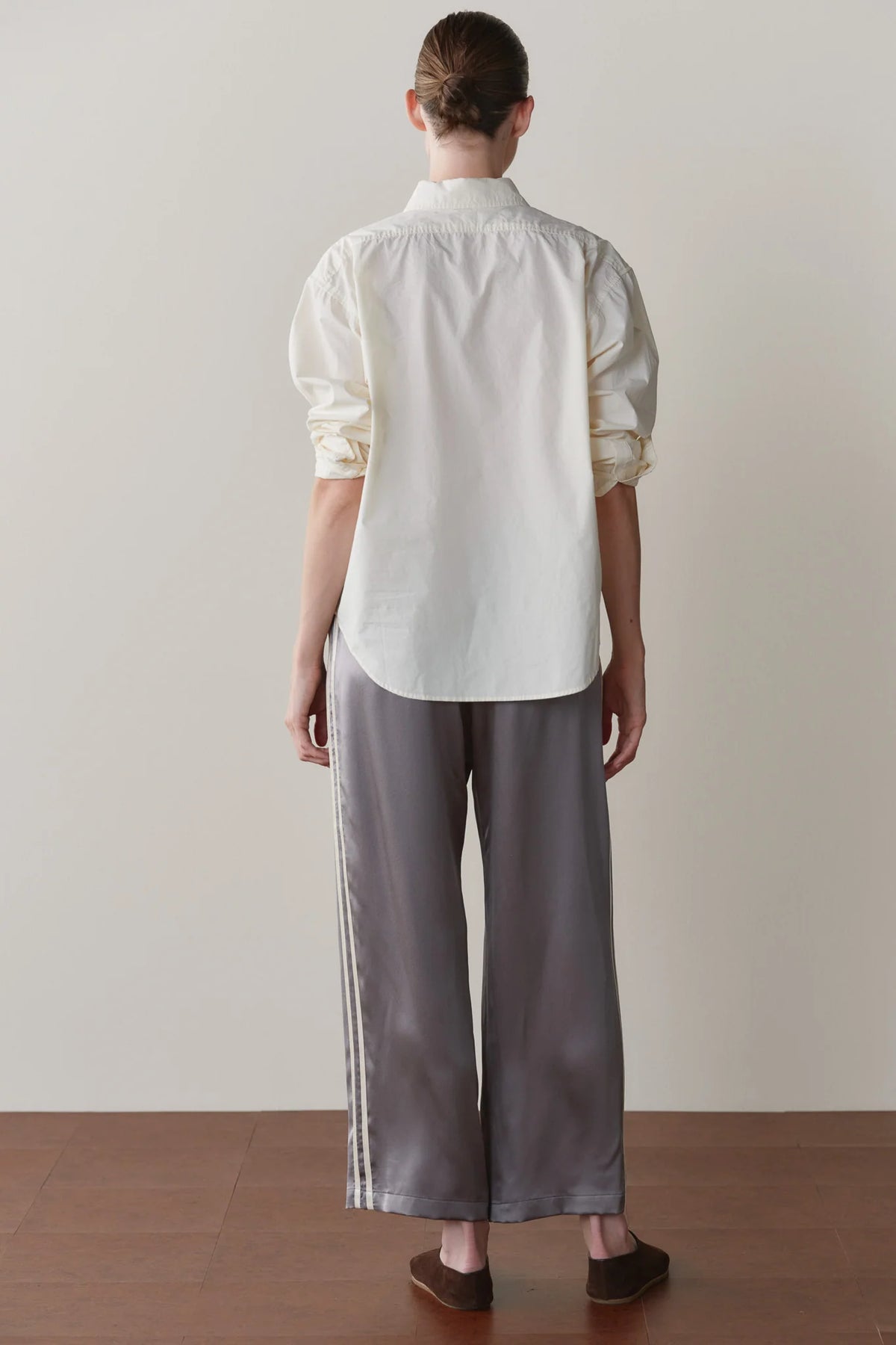 Silk Stripe Crop Pant