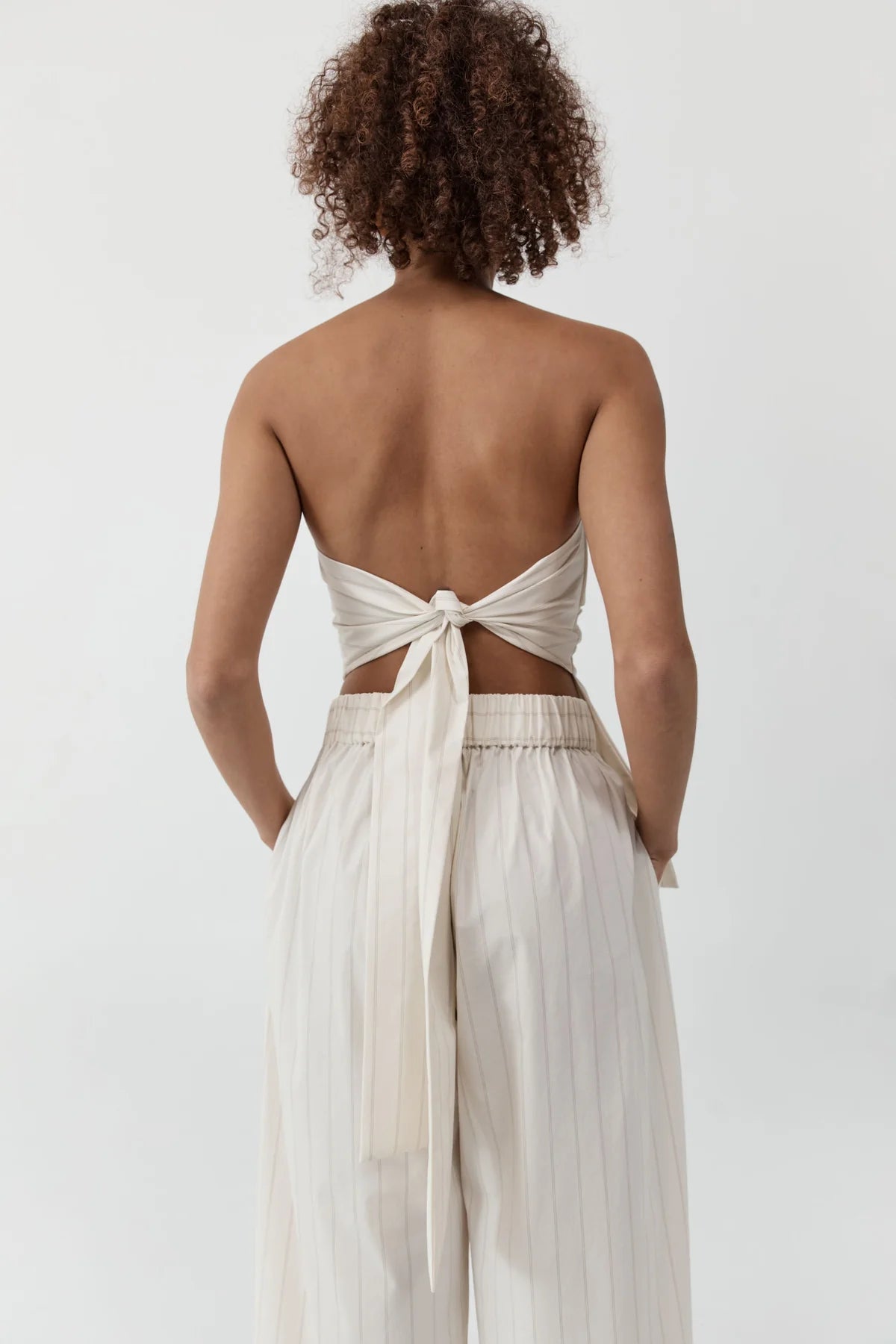 Strapless Tie Back Top