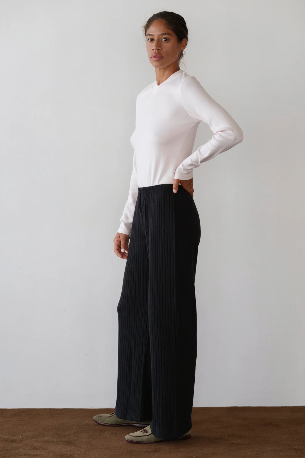 Sweater Rib Simple Pant