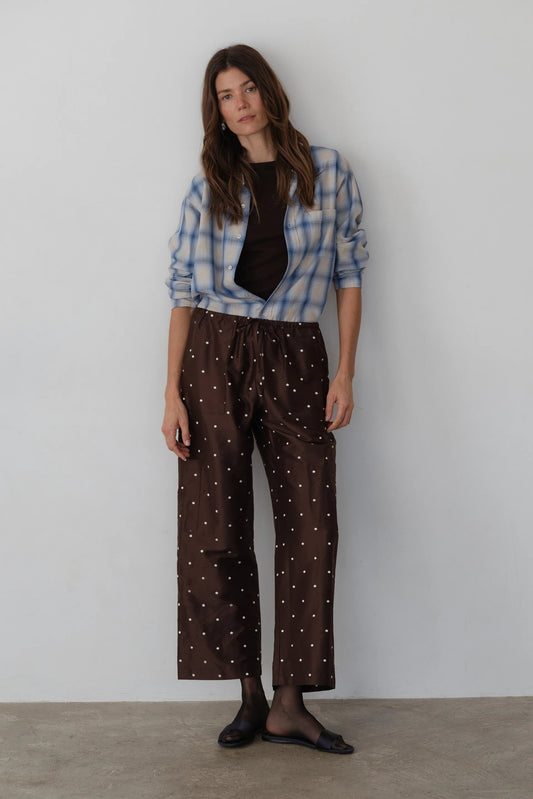 Taffeta Gingham Drawstring Cargo