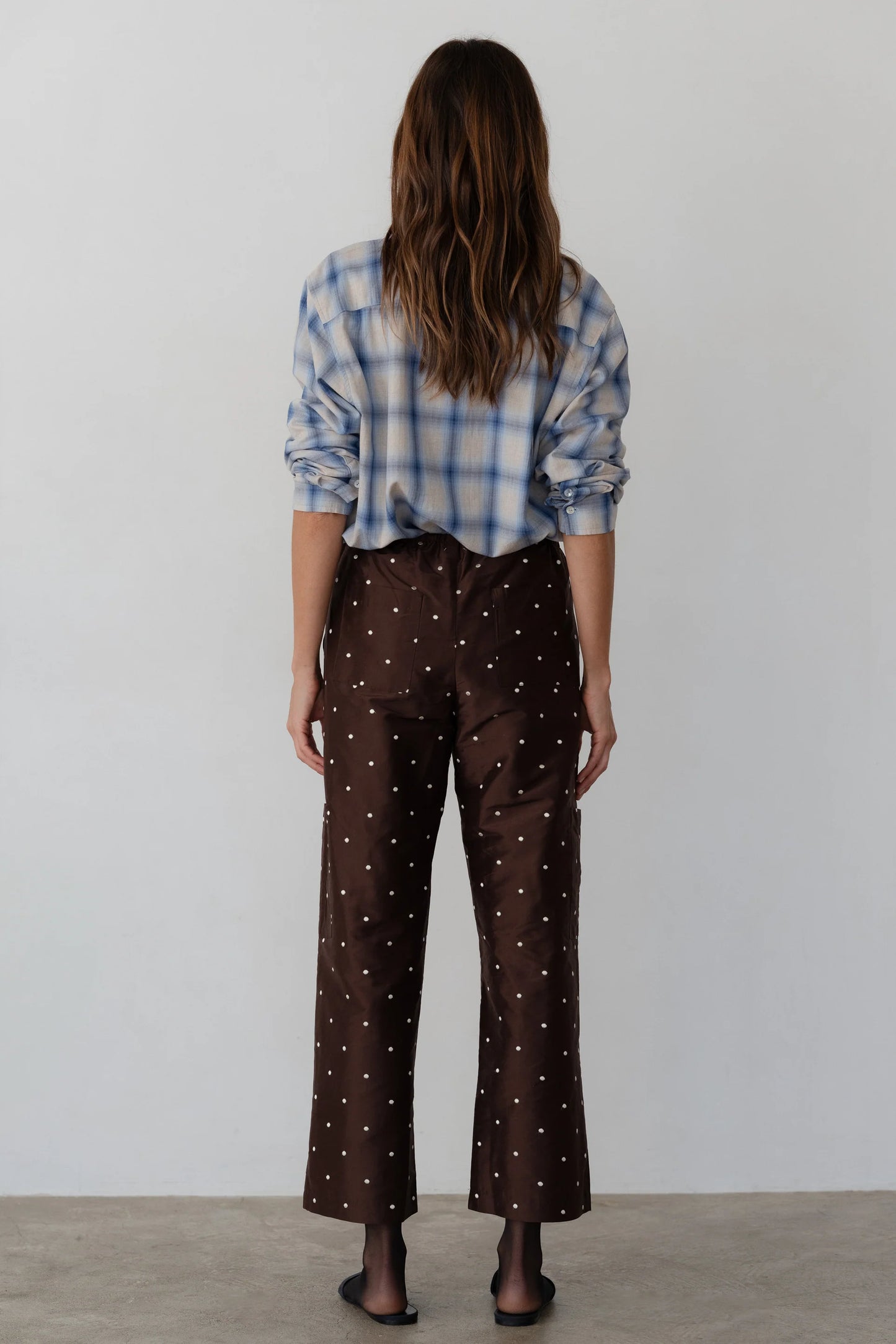 Taffeta Gingham Drawstring Cargo