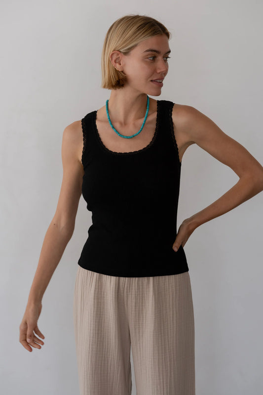Vintage Rib Lace Tank